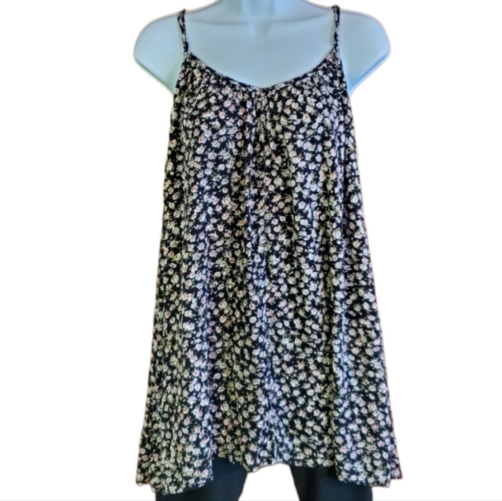 Volcom Flower Print Flowy Spaghetti Strap Top
